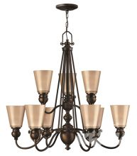 Mayflower żyrandol postarzany brąz 9x60W E27